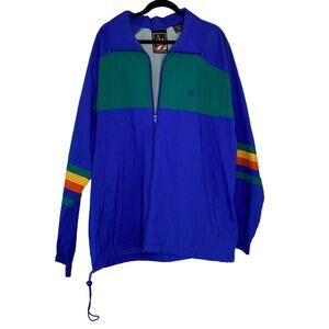 Vintage 90s USA Olympics Rainbow Full Zip Windbreaker XLXT